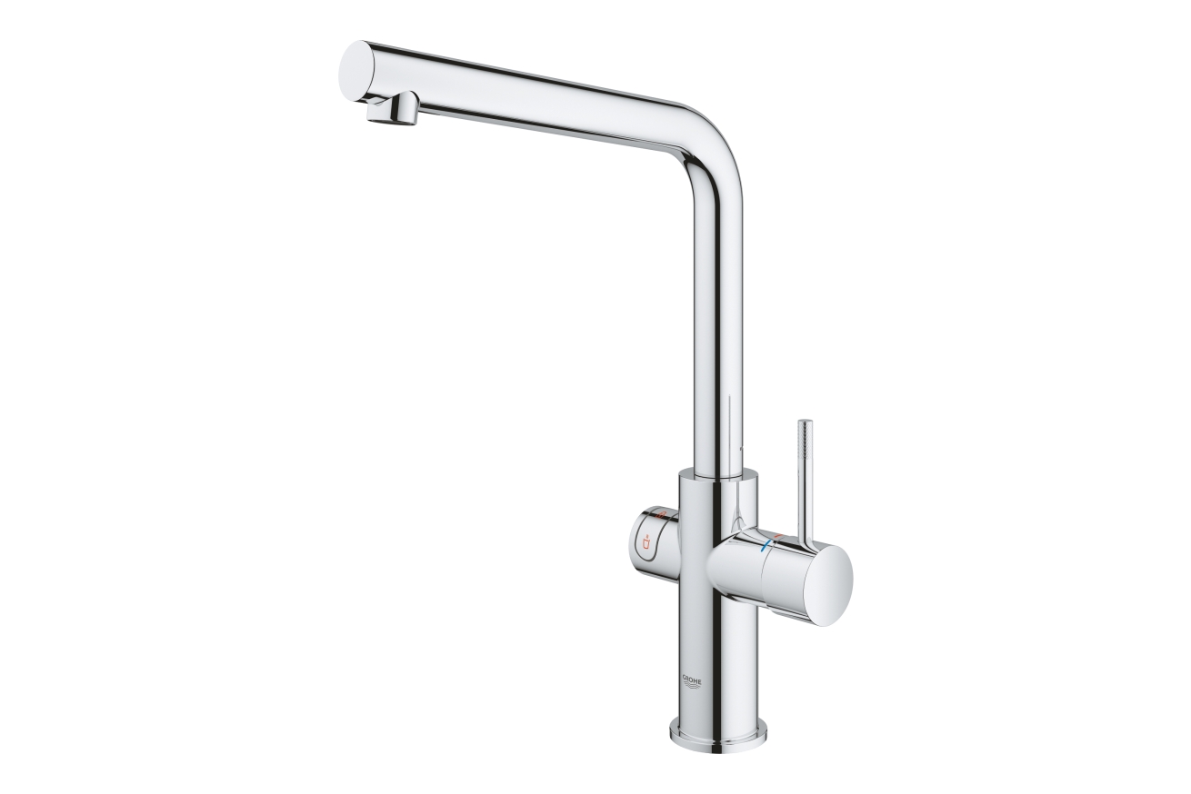 Комплект для кухни GROHE Red Duo с L-образным смесителем, бойлером L-Size и фильтром, хром (30325001)