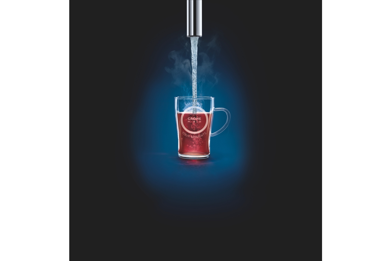 Комплект для кухни GROHE Red Duo с C-образным смесителем, бойлером M-Size и фильтром, хром (30083001)