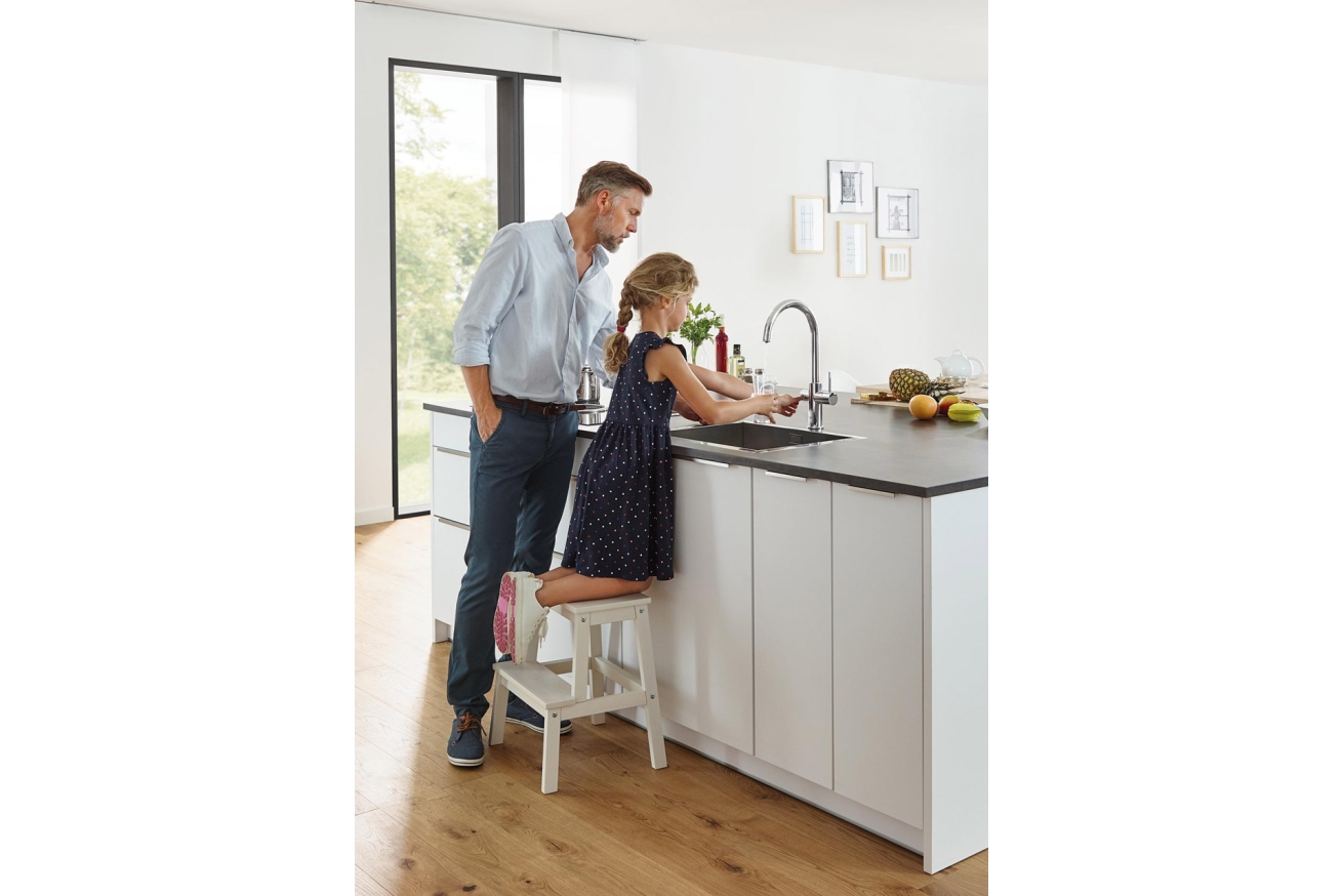 Смеситель для кухни GROHE Blue Home с системой фильтрации, охлаждения и газирования воды, хром (31455001)