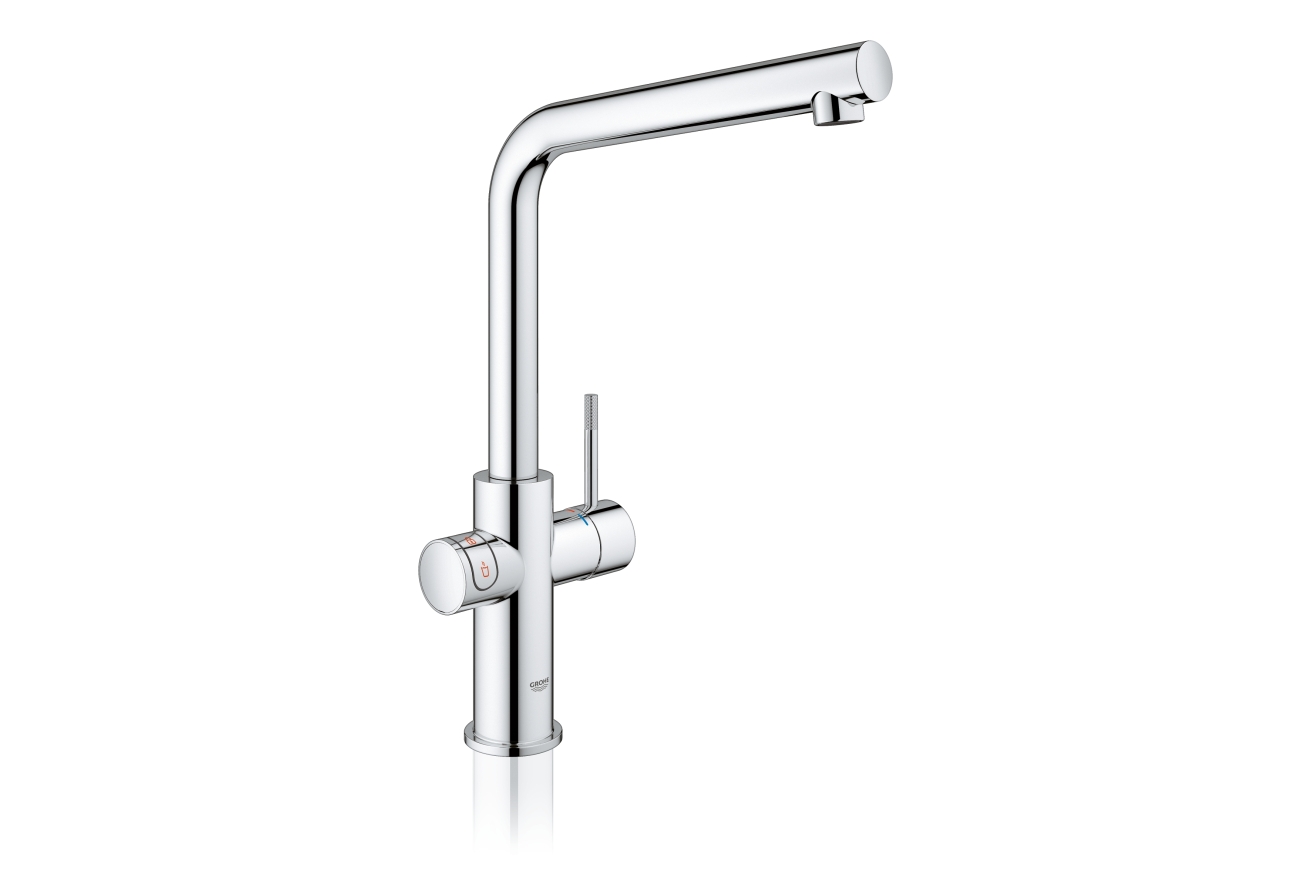 Комплект для кухни GROHE Red Duo с L-образным смесителем, бойлером M-Size и фильтром, хром (30327001)