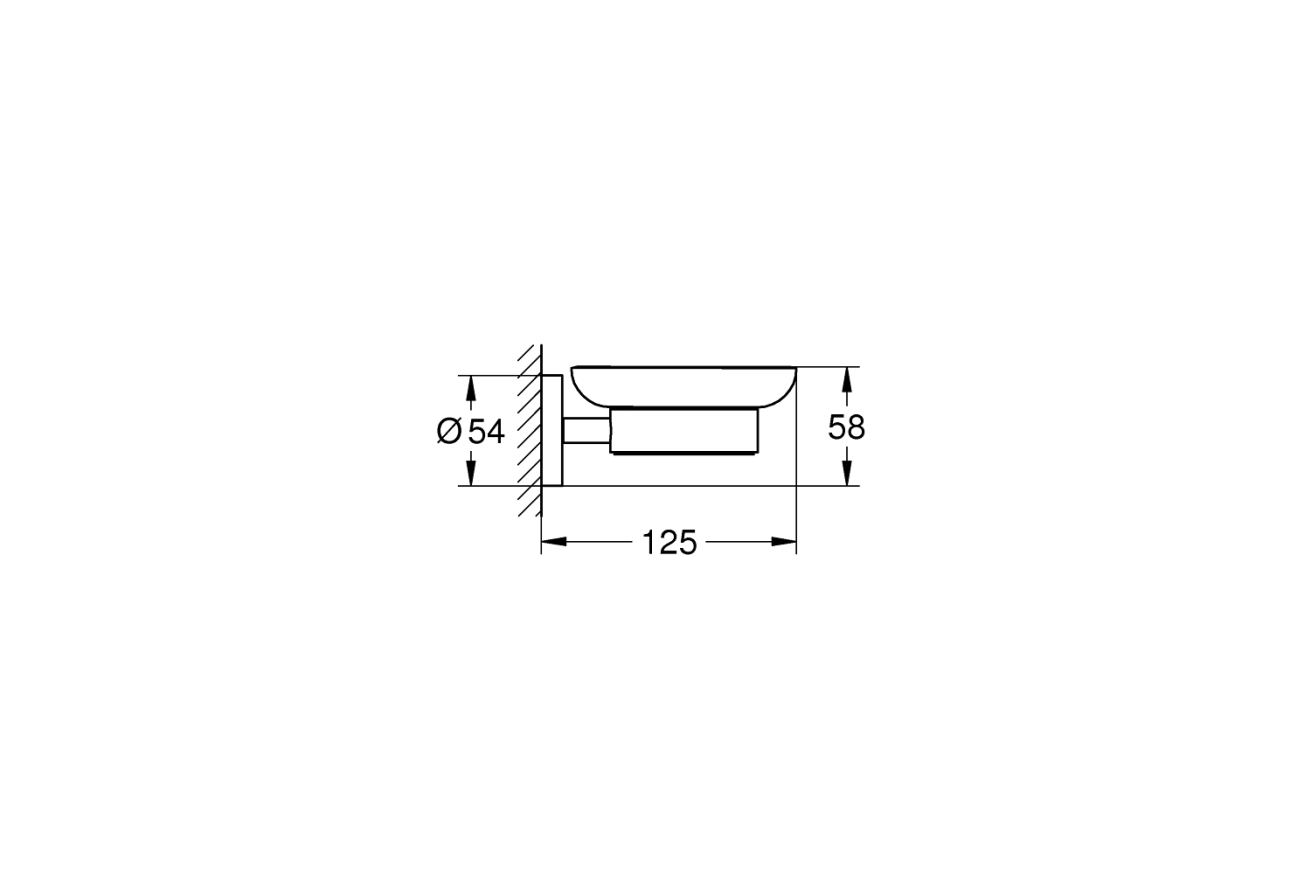 Мыльница с держателем, GROHE Essentials, хром, (40444001)