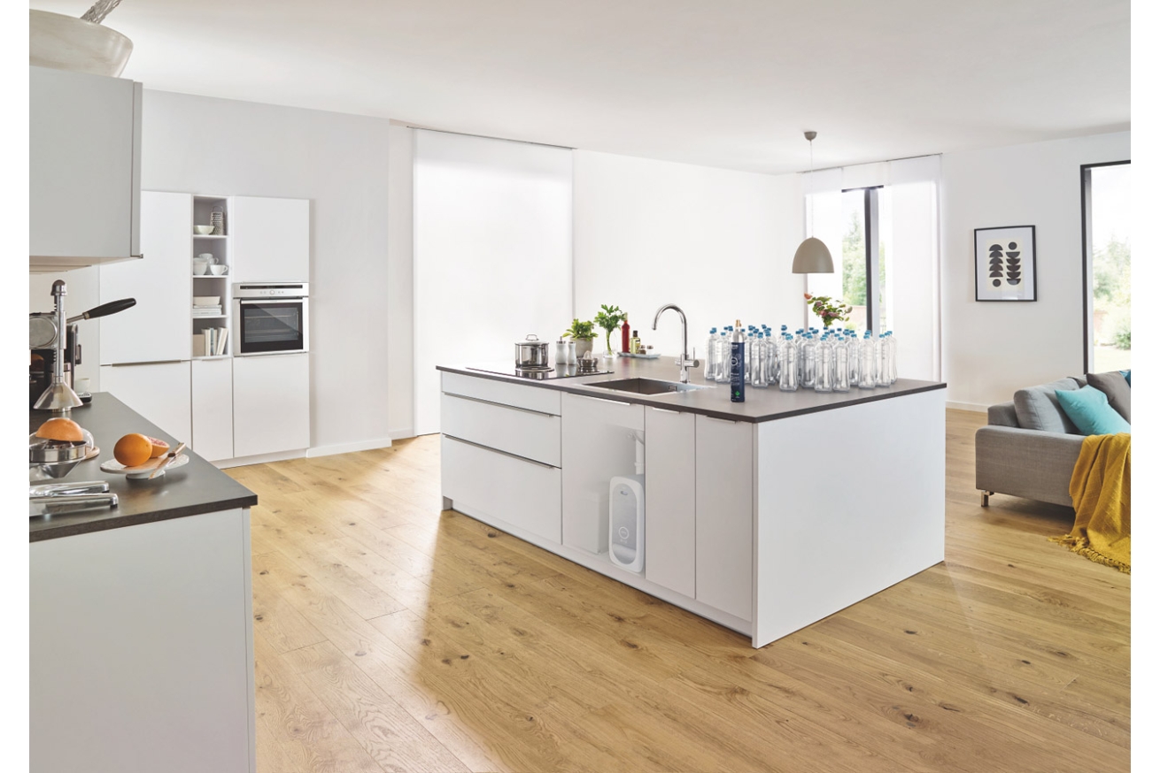 Смеситель для кухни GROHE Blue Home с системой фильтрации, охлаждения и газирования воды, хром (31455001)