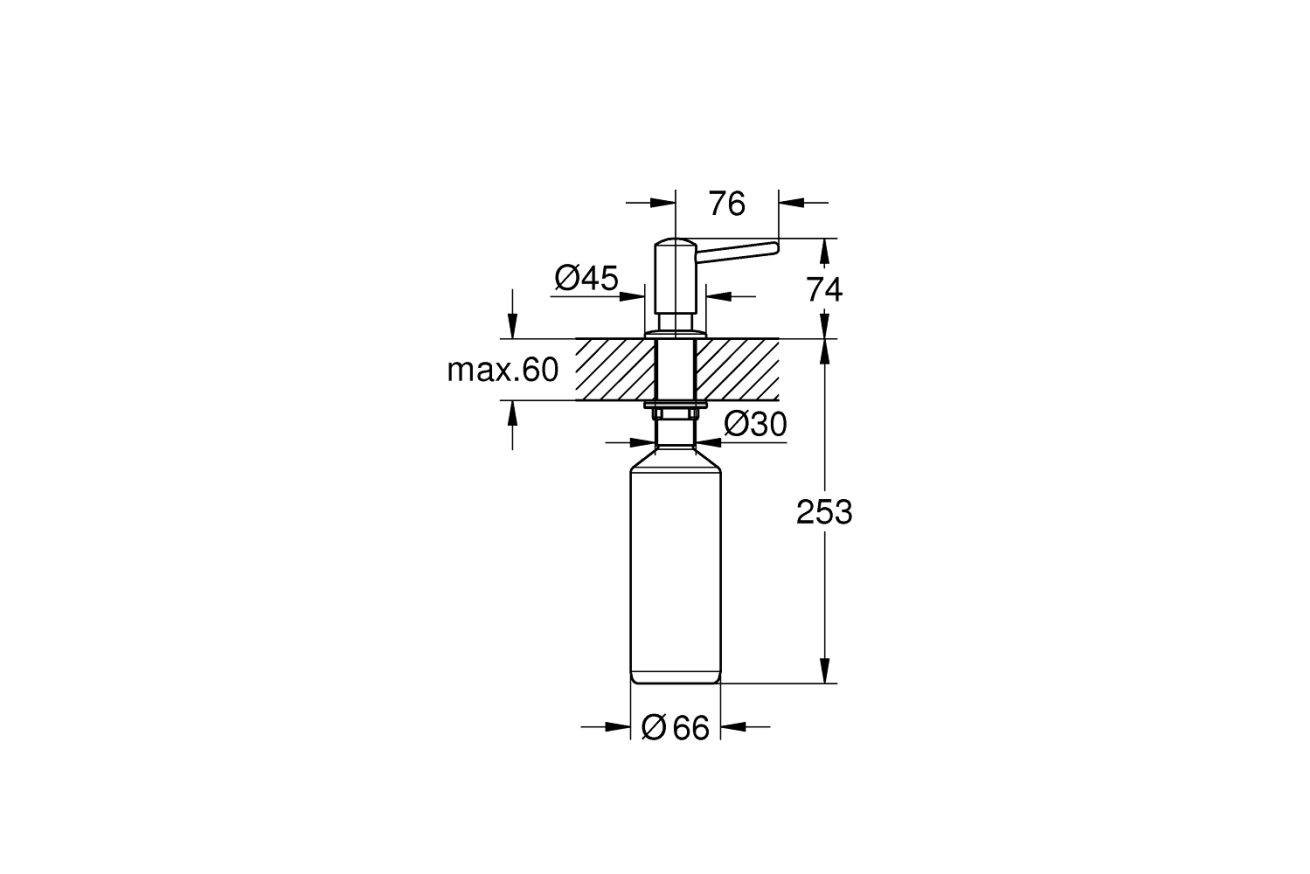 Дозатор жидкого мыла GROHE Contemporary, суперсталь, (40536DC0)