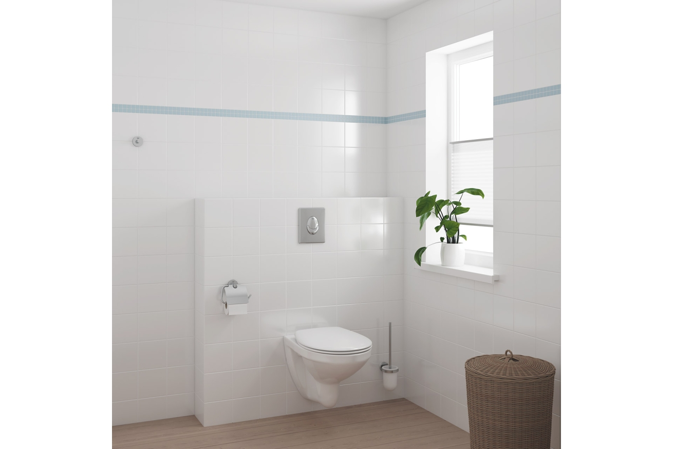 Унитаз GROHE Bau Ceramic подвесной ободковый с сиденьем без микролифта, альпин-белый (39497000)