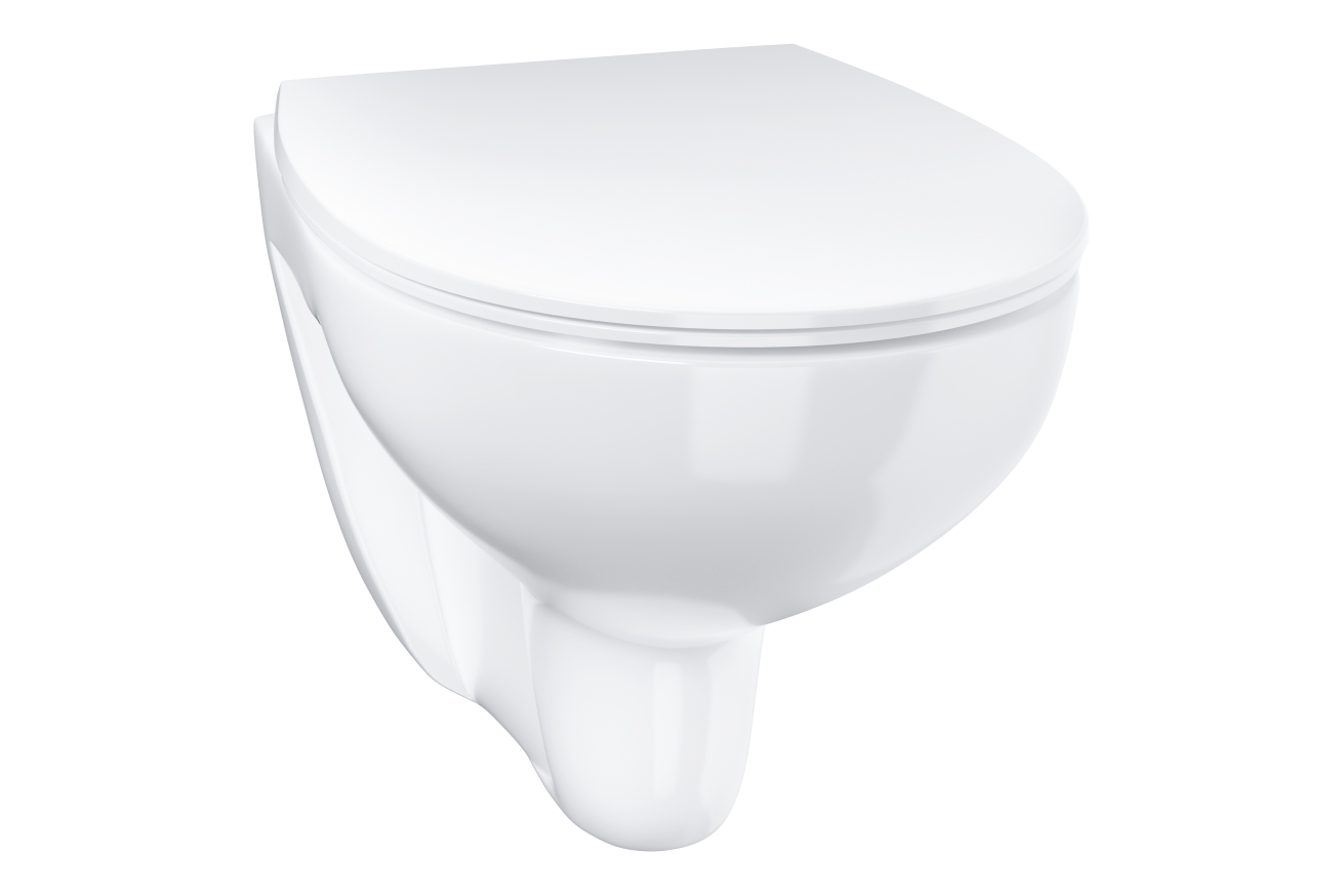Унитаз подвесной GROHE Bau Ceramic с сиденьем с микролифтом, альпин-белый (39899000)