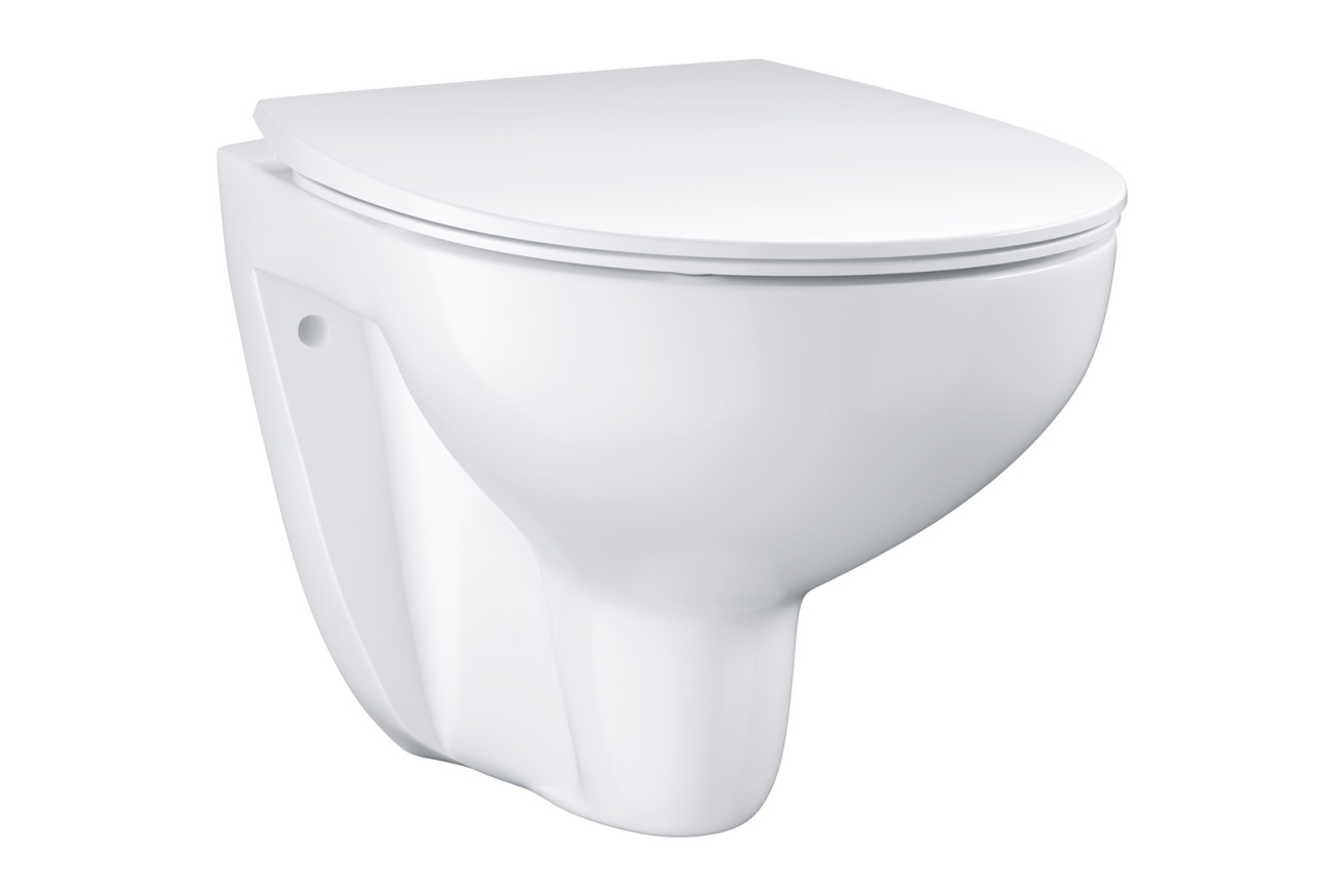 Унитаз подвесной GROHE Bau Ceramic с сиденьем с микролифтом, альпин-белый (39899000)