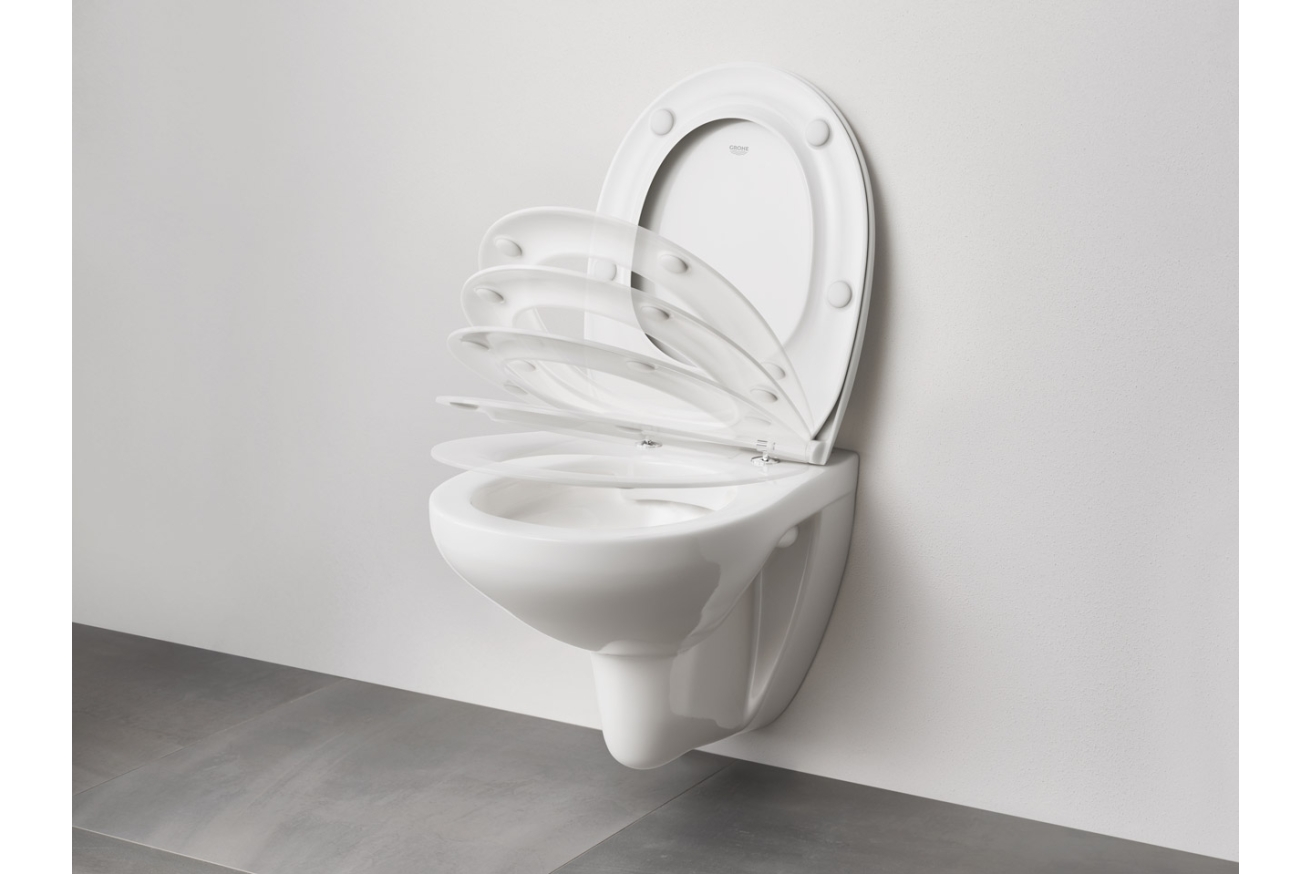 Унитаз подвесной GROHE Bau Ceramic с сиденьем с микролифтом, альпин-белый (39899000)