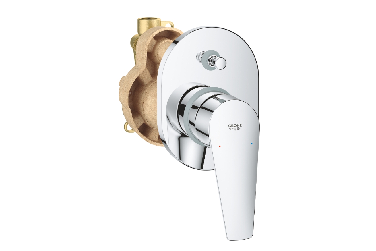 Смеситель для ванны GROHE BauEdge в комплекте с монтажной , хром (29039001)