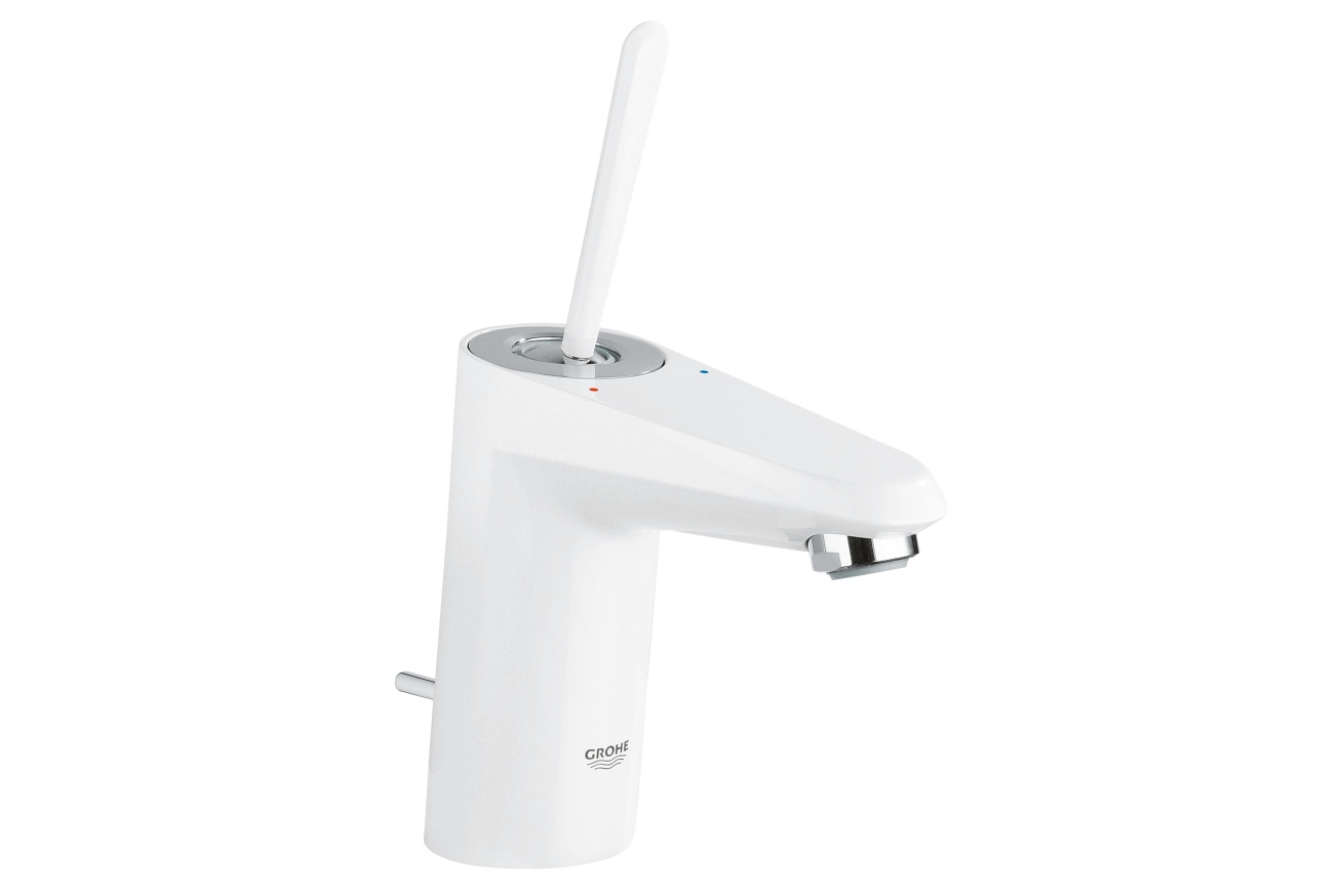 Смеситель для раковины GROHE Eurodisc Joy с донным клапаном, S-size, белая луна (23425LS0)
