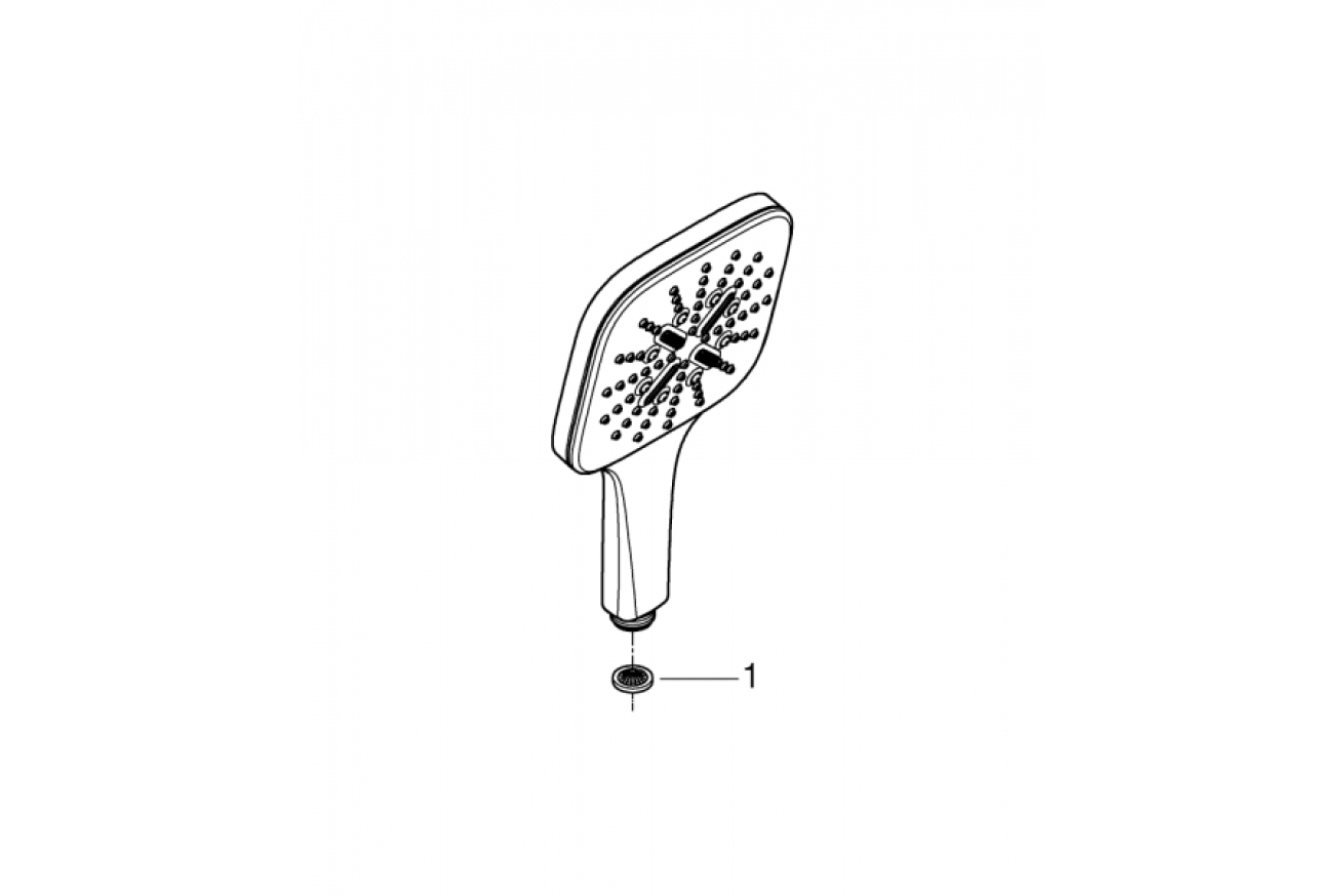 Ручной душ GROHE Rainshower SmartActive 130 Cube, 3 режима, темный графит матовый (26582AL0)