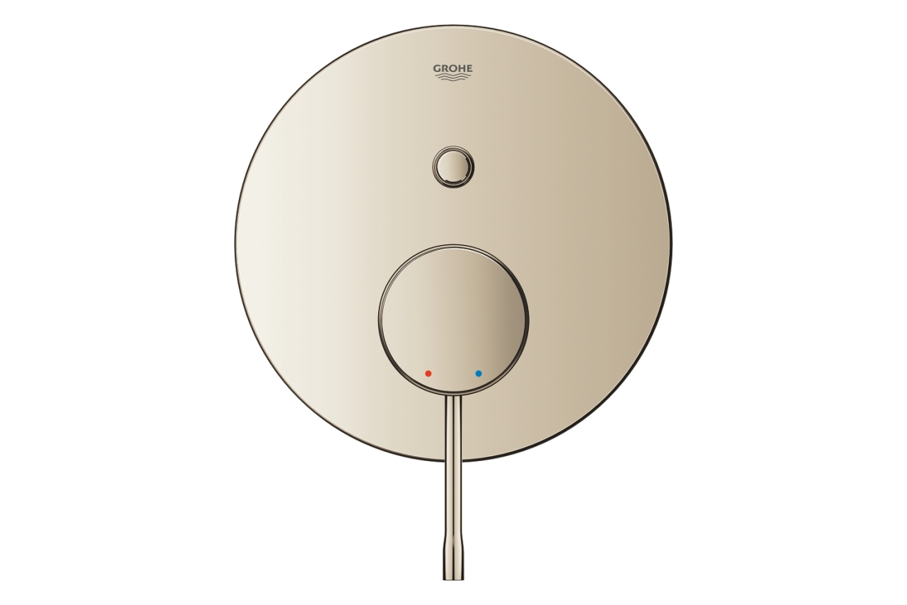 Внешняя часть смесителя для ванны GROHE Essence скрытого монтажа на 2 потребителя, круглая, никель глянец (24167BE1)