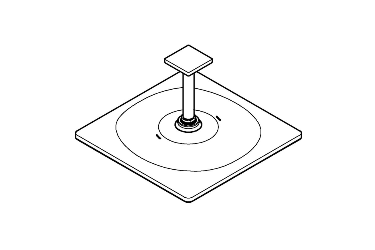 Верхний душ GROHE Rainshower Mono 310 Cube, 9,5 л/мин, 1 режим, 142 мм, теплый закат матовый (26566DL0)