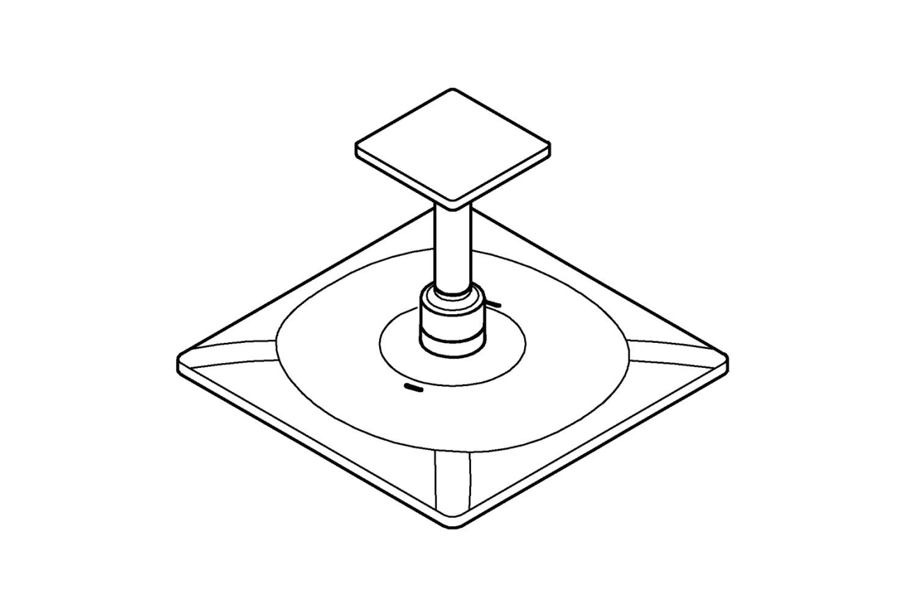 Верхний душ GROHE Rainshower SmartActive 310 Cube, 2 режима, 142 мм, холодный рассвет матовый (26481GN0)
