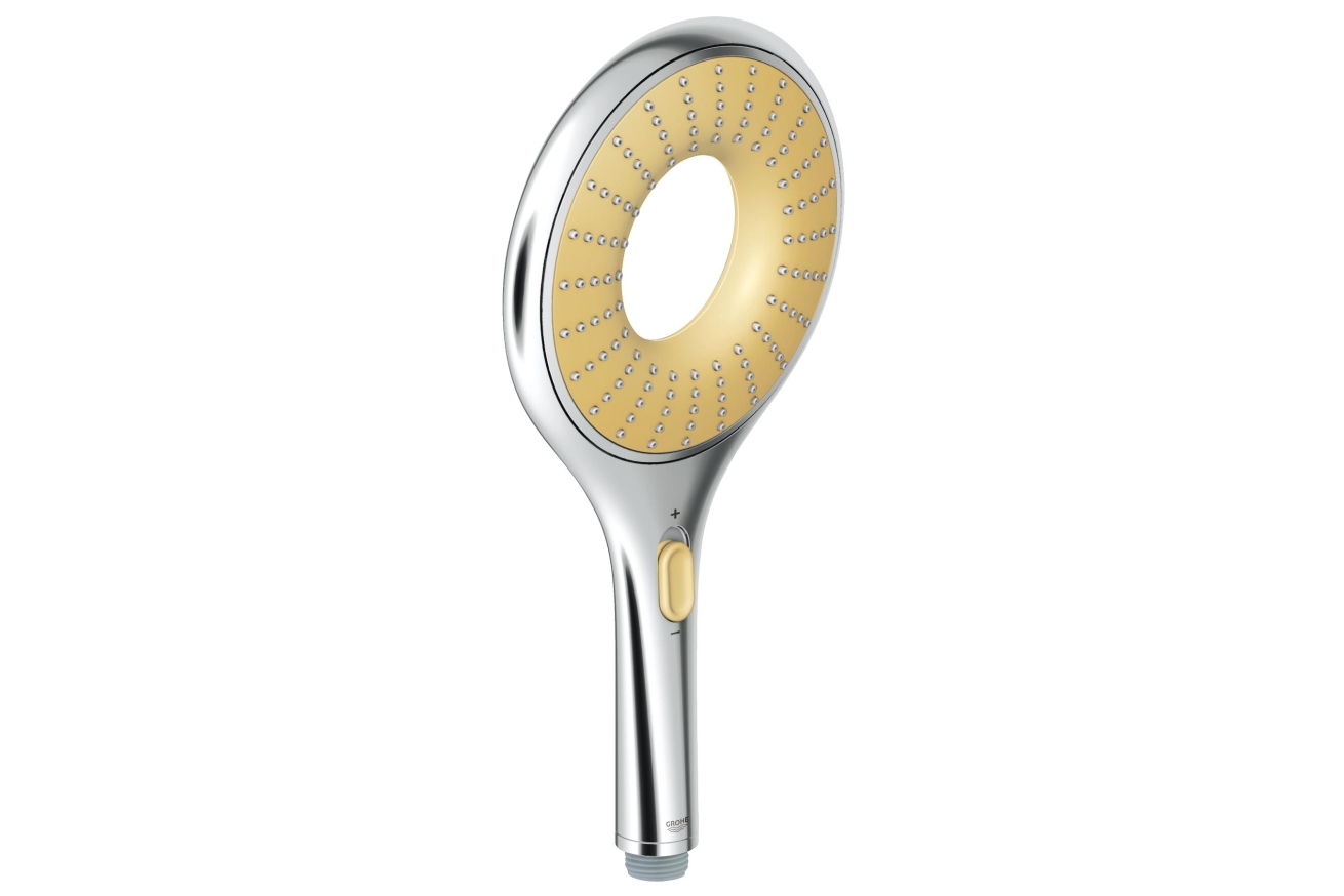 Ручной душ GROHE Rainshower Icon, 2 режима, хром/желтый (27628000)