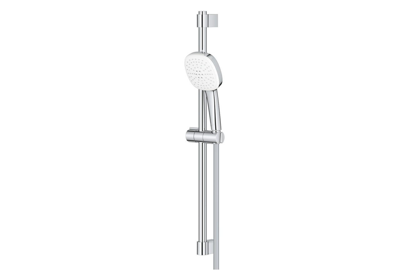 Душевой гарнитур GROHE Tempesta Cube 110, 2 режима струи, душевая штанга 600 мм, 7,4 л/мин, хром (26748003)