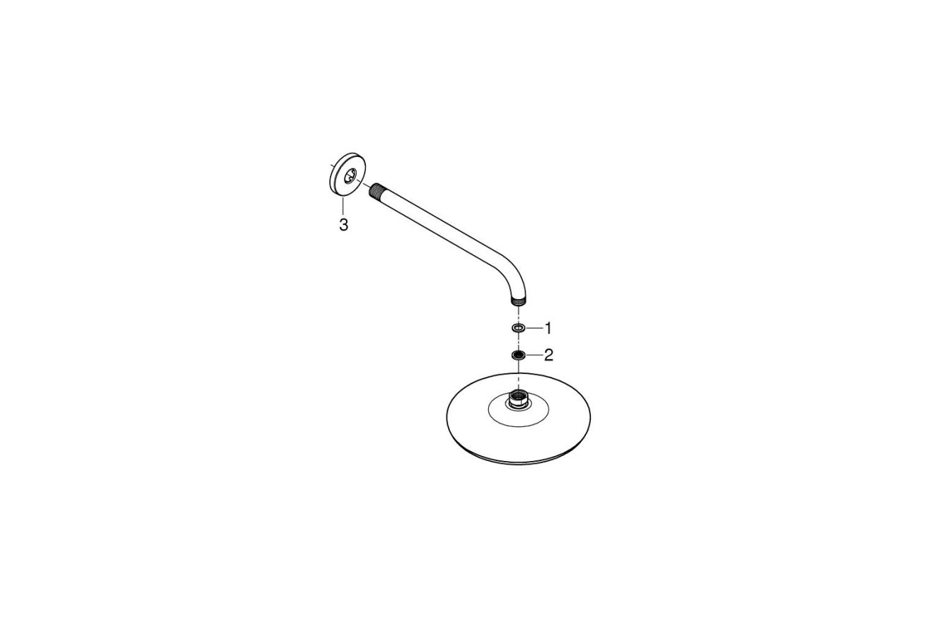 Верхний душ GROHE Tempesta 210, 1 режим, 286 мм, хром (26411000)