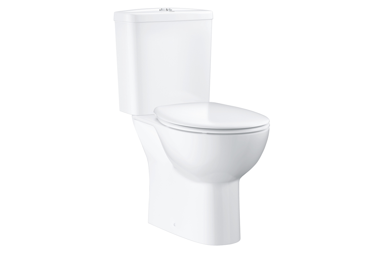 Унитаз напольный GROHE Bau Ceramic с бачком и сиденьем, альпин-белый (39604000)
