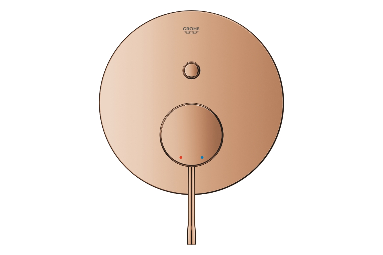 Внешняя часть смесителя для ванны GROHE Essence скрытого монтажа на 2 потребителя, круглая, теплый закат глянец (24167DA1)