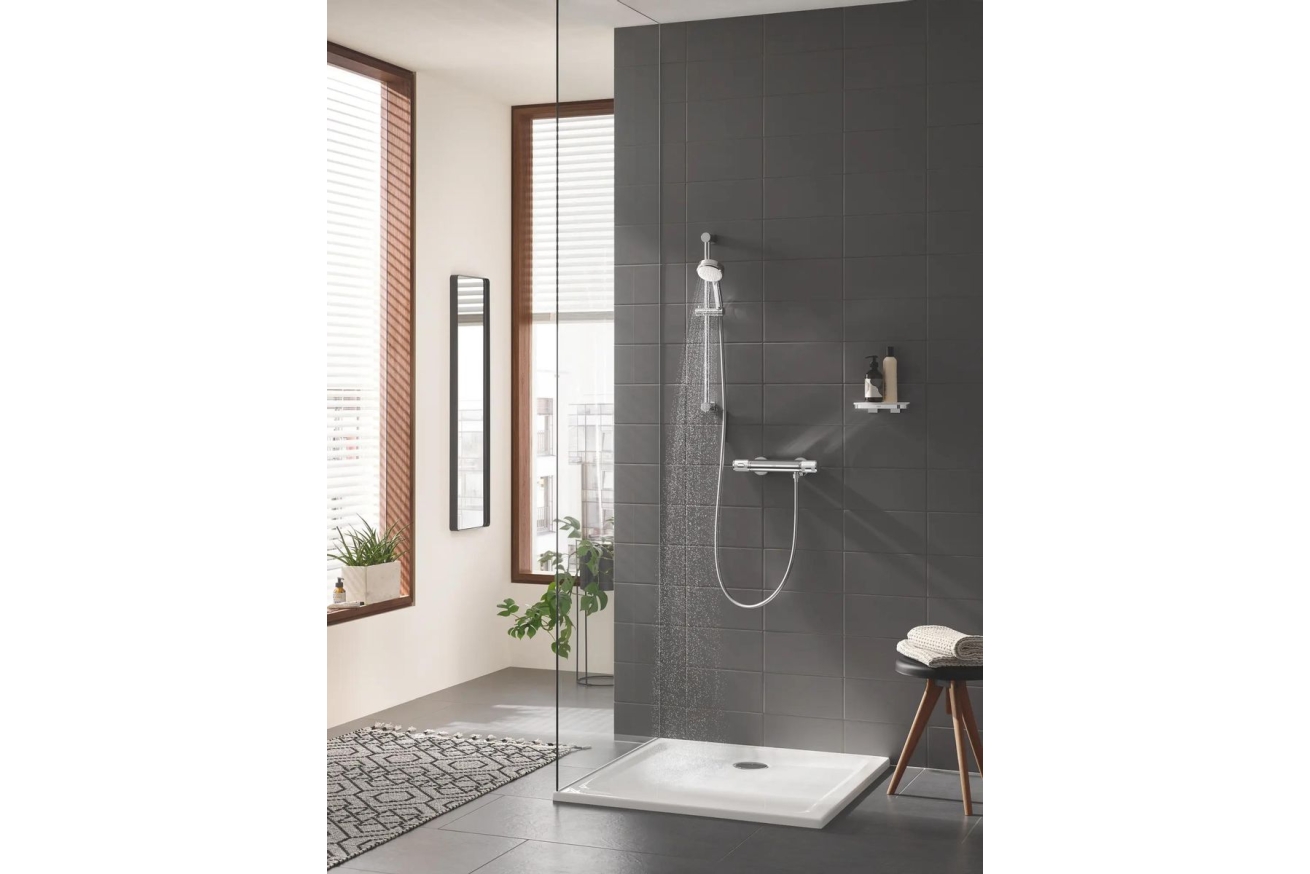 Душевой гарнитур GROHE Tempesta Cosmopolitan 100, 2 режима струи, душевая штанга 600 мм, хром (27578002)