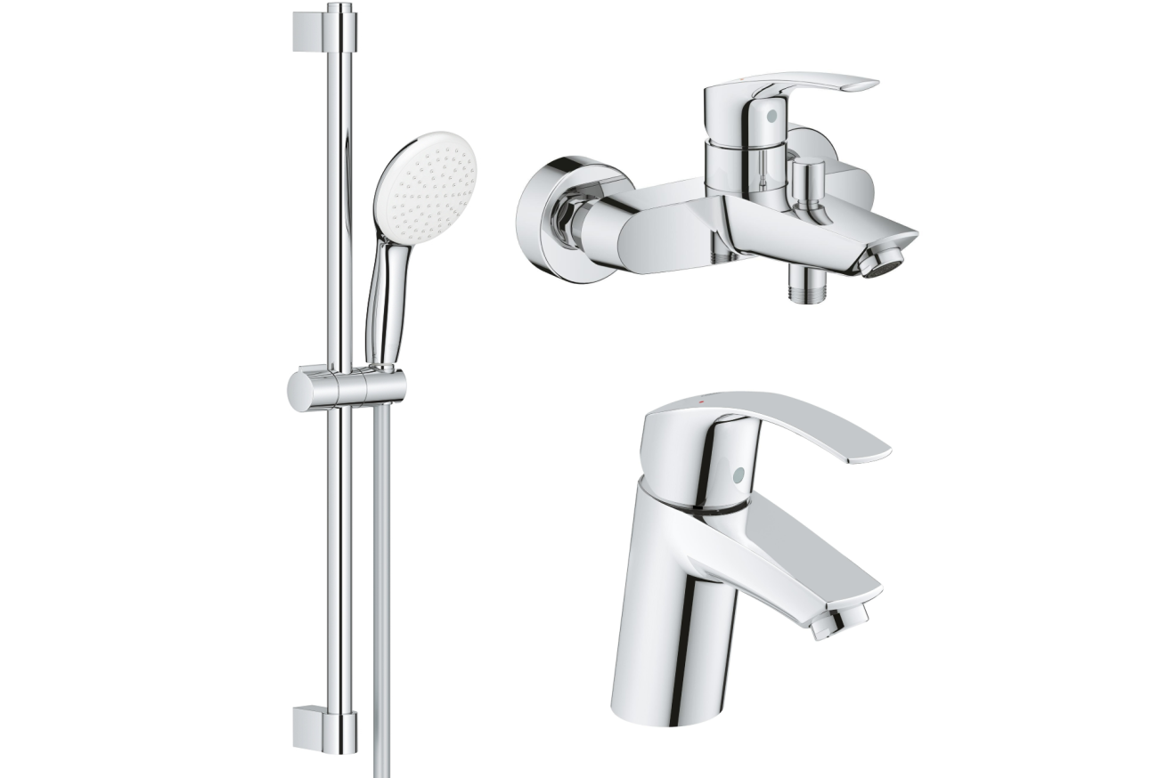 Комплект смесителей GROHE Tempesta с душевым гарнитуром, хром (NB0076)