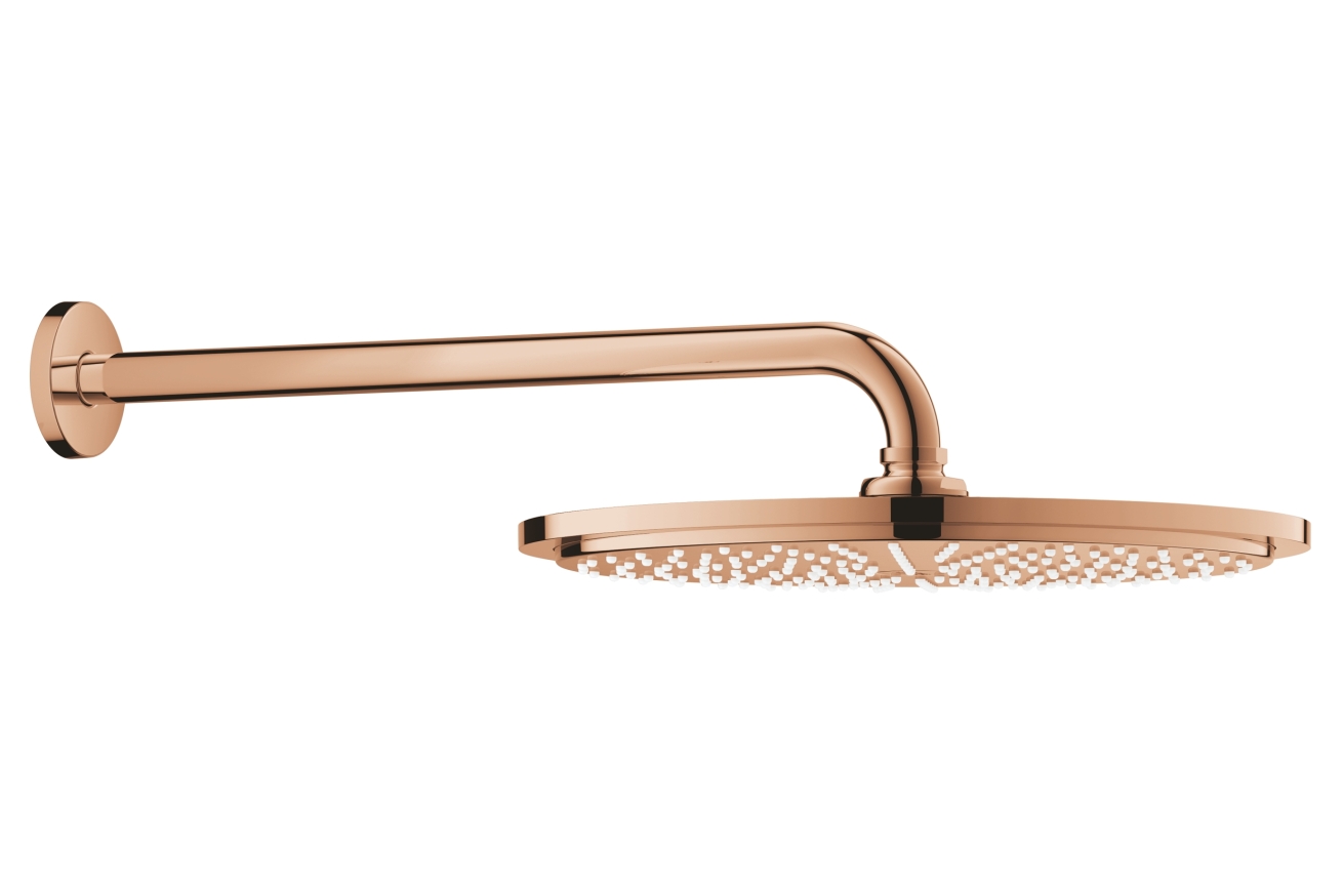 Верхний душ GROHE Rainshower Cosmopolitan 310, 8 л/мин, 1 режим, 380 мм, теплый закат глянец (26066DA0)