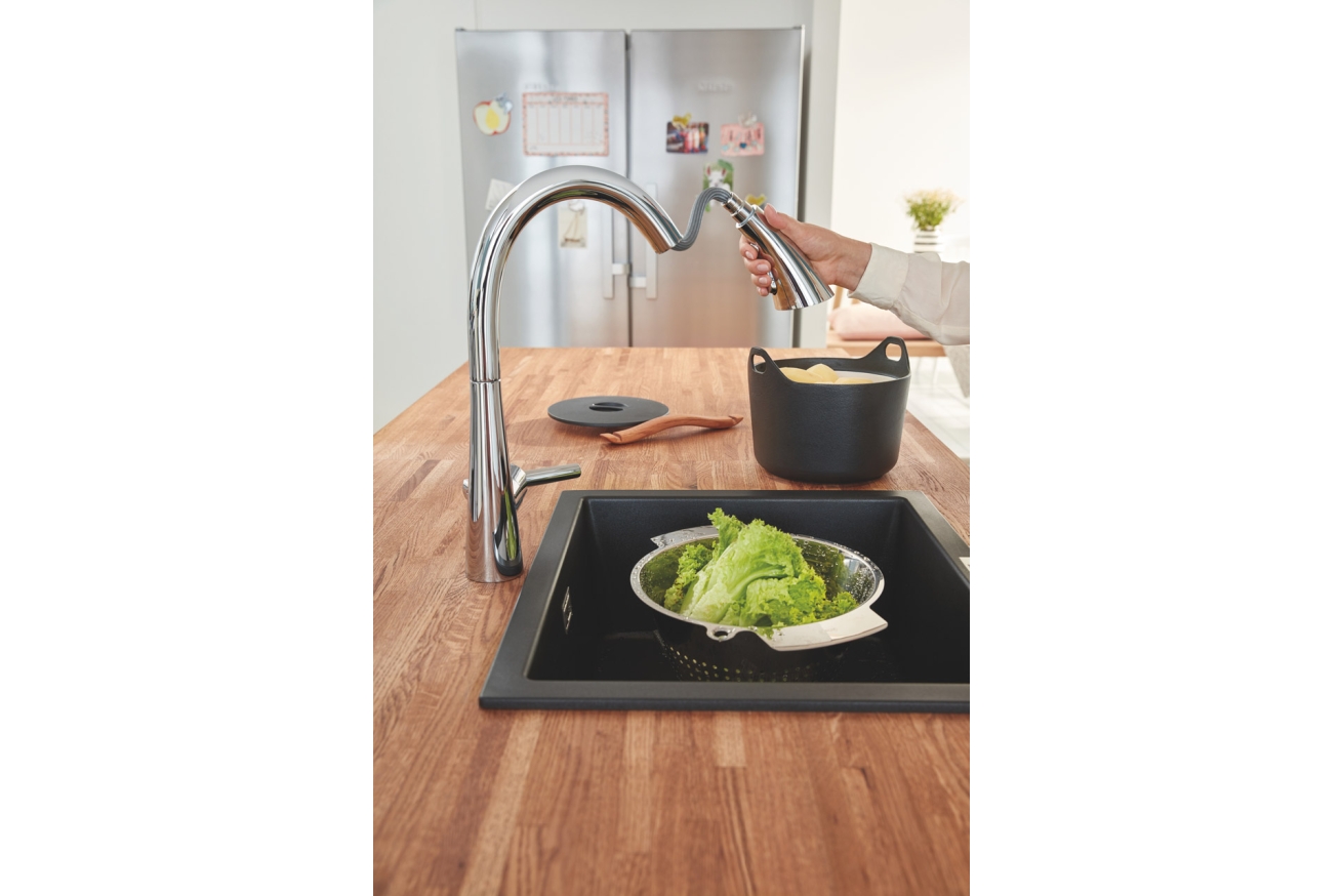 Смеситель для кухни GROHE Zedra с вытяжным душем 3jet, хром (32294002)
