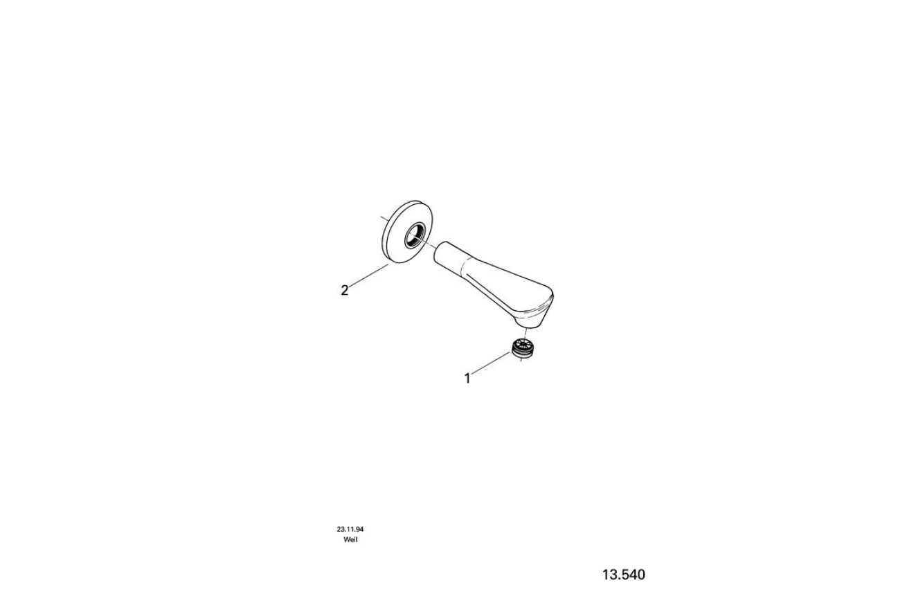 Излив для ванны GROHE, хром (13540000)