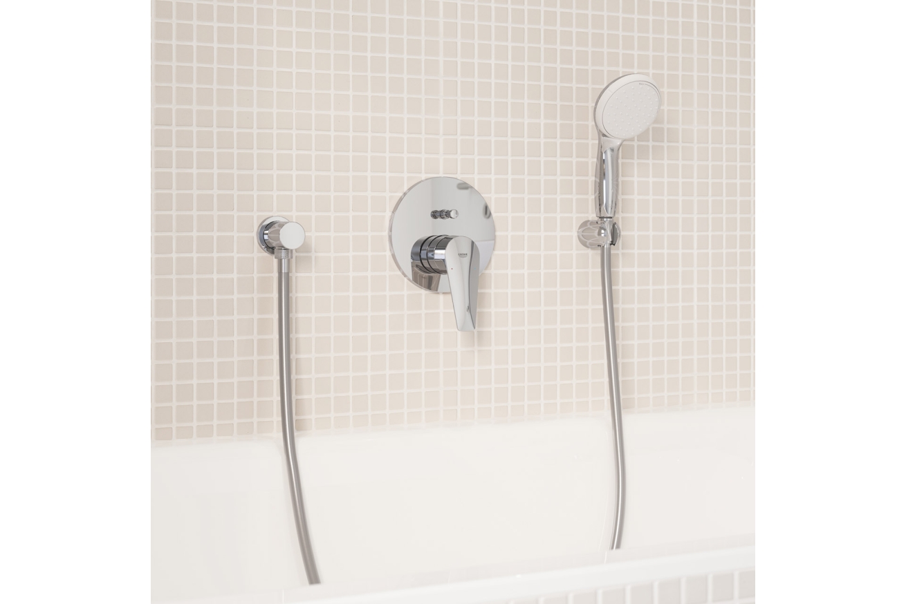 Внешняя часть смесителя для ванны GROHE BauEdge, хром (24162001)