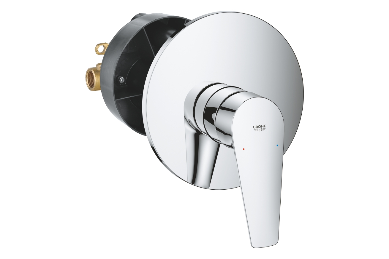 Смеситель для душа GROHE BauEdge в комплекте с монтажной частью, хром (29078001)