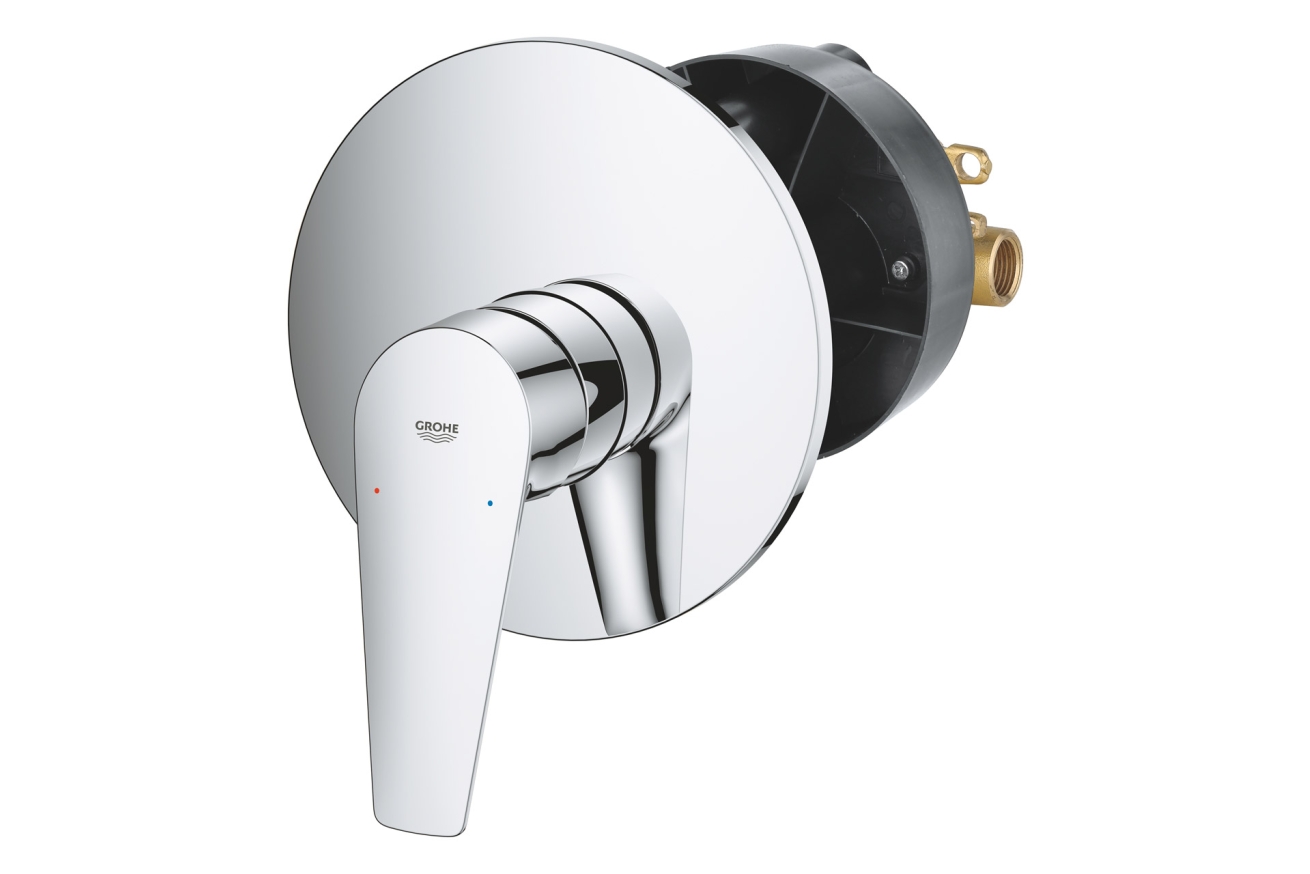 Смеситель для душа GROHE BauEdge в комплекте с монтажной частью, хром (29078001)
