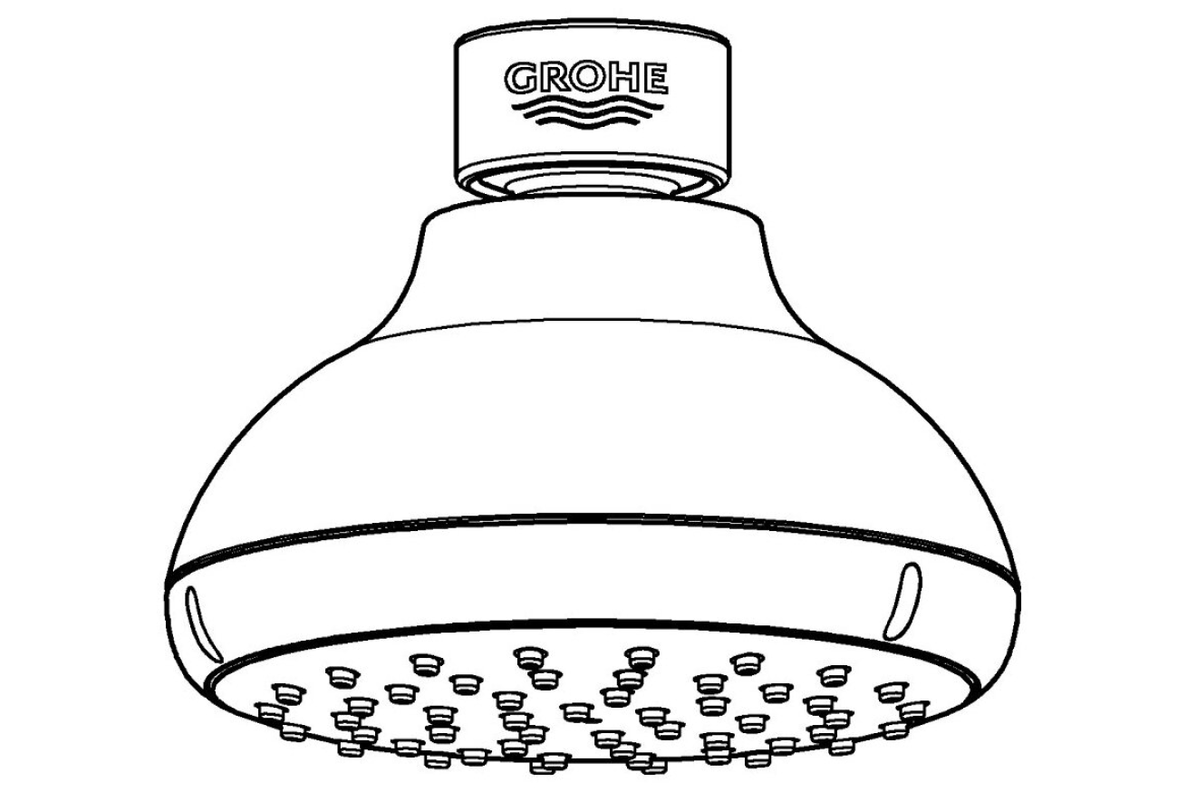 Верхний душ GROHE New Tempesta 100 I, 5,7 л/мин, 1 режим, хром (26050001)