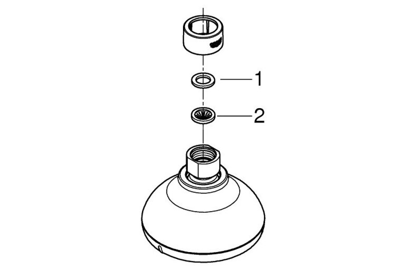 Верхний душ GROHE New Tempesta 100 I, 5,7 л/мин, 1 режим, хром (26050001)