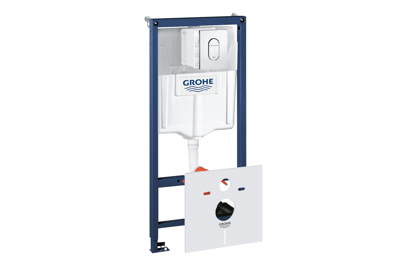 Комплект инсталляции для унитаза, GROHE Rapid SL 4 в 1 с панелью смыва Arena Cosmopolitan, хром (38929000)