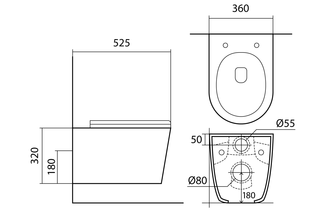 Комплект инсталляции GROHE NW0145/S с унитазом Aquatek ВЕГА и сиденьем с микролифтом (NW0204)