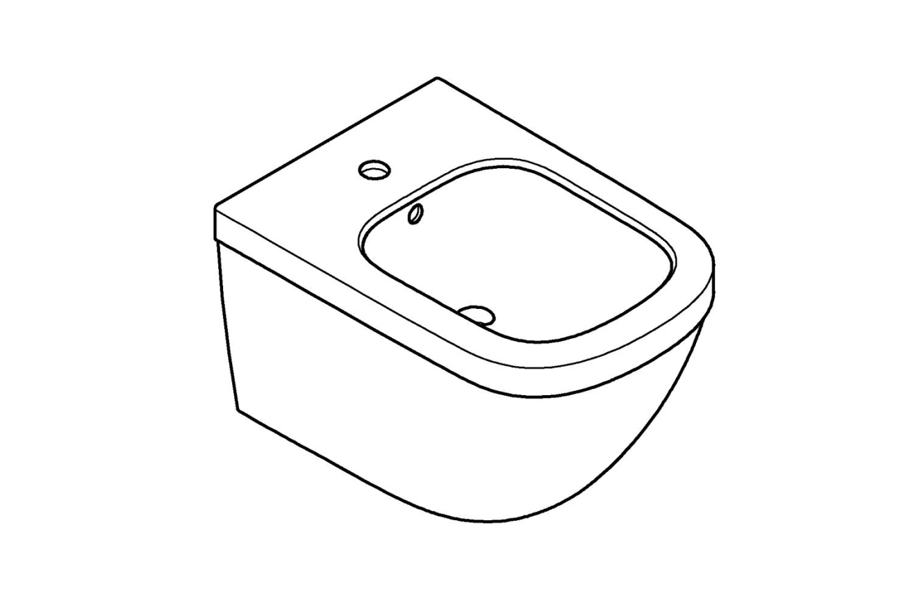 Биде подвесное с гигиеническим покрытием GROHE Euro Ceramic, альпин-белый (3920800H)