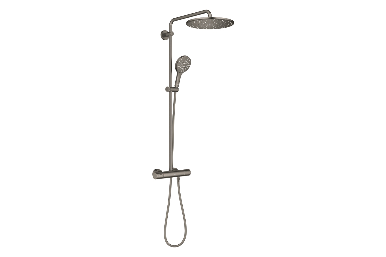 Душевая система GROHE Rainshower SmartActive 310 с термостатом для душа, темный графит матовый (26836AL0)