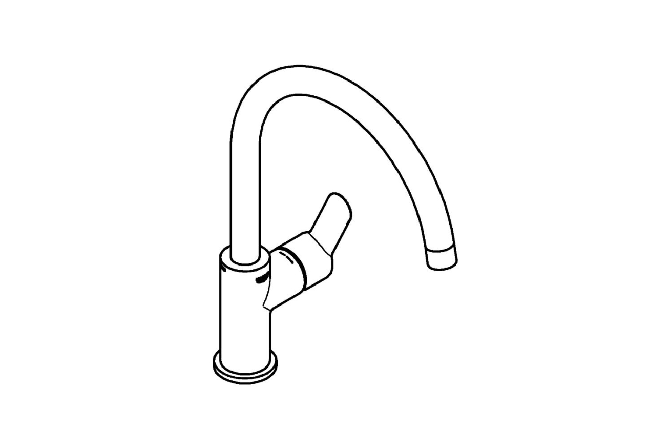 Смеситель для кухни GROHE BauEdge, хром (31367000)