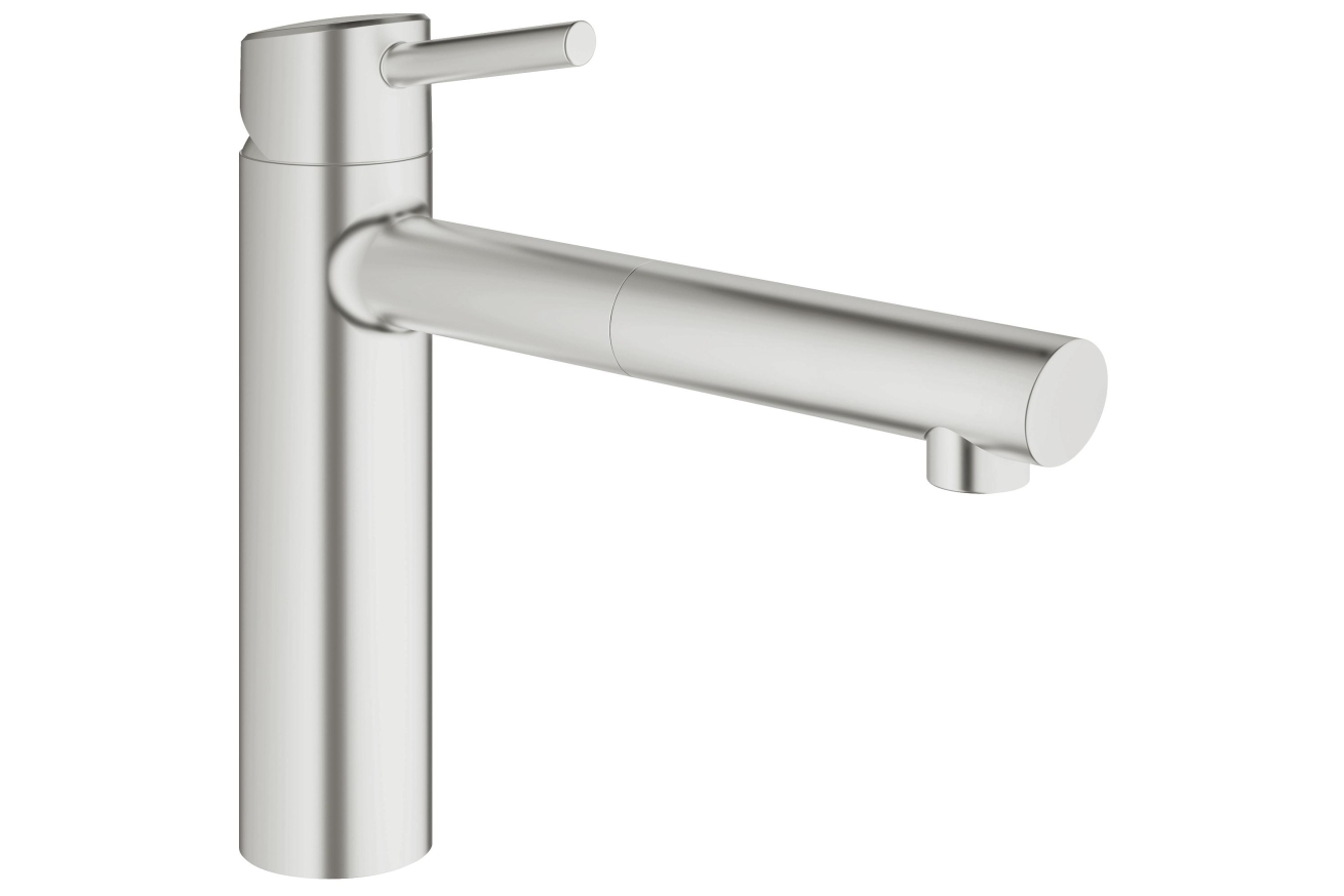 Смеситель для кухни GROHE Concetto с вытяжным изливом, суперсталь (31129DC1)