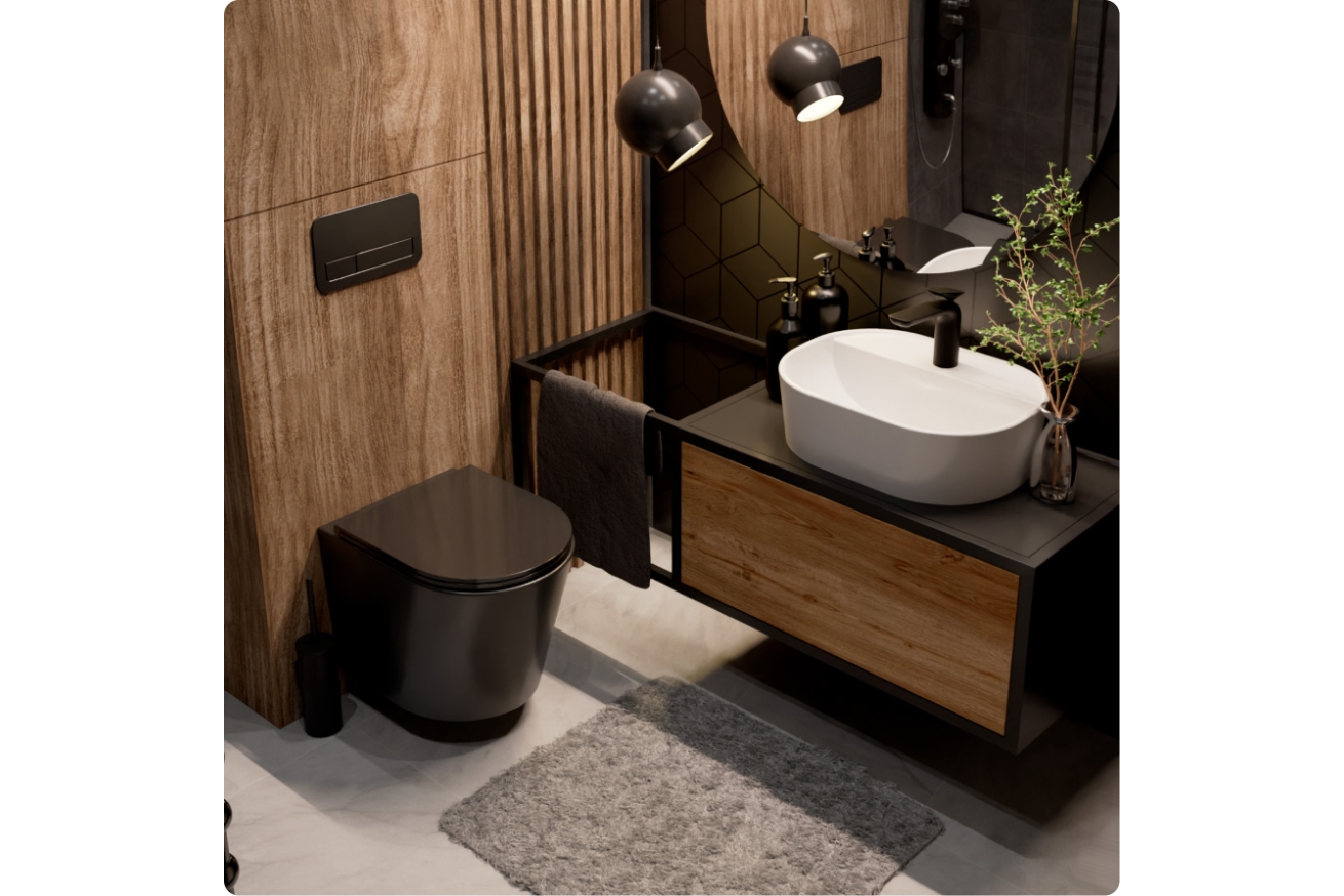 Комплект инсталляции GROHE Rapid SL NW0145/S с унитазом AQUAme AQM2001MB и сиденьем с микролифтом (NW0270)