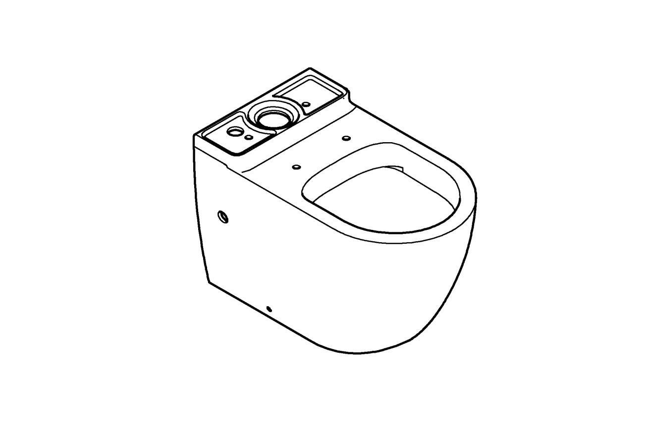 Унитаз напольный GROHE Bau Ceramic, альпин-белый (39910000)