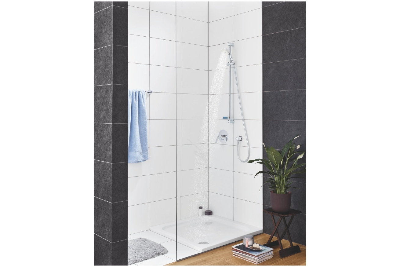 Душевой гарнитур GROHE Tempesta 100, 3 режима струи, душевая штанга 600 мм, 9,5 л/мин, хром (27644001)