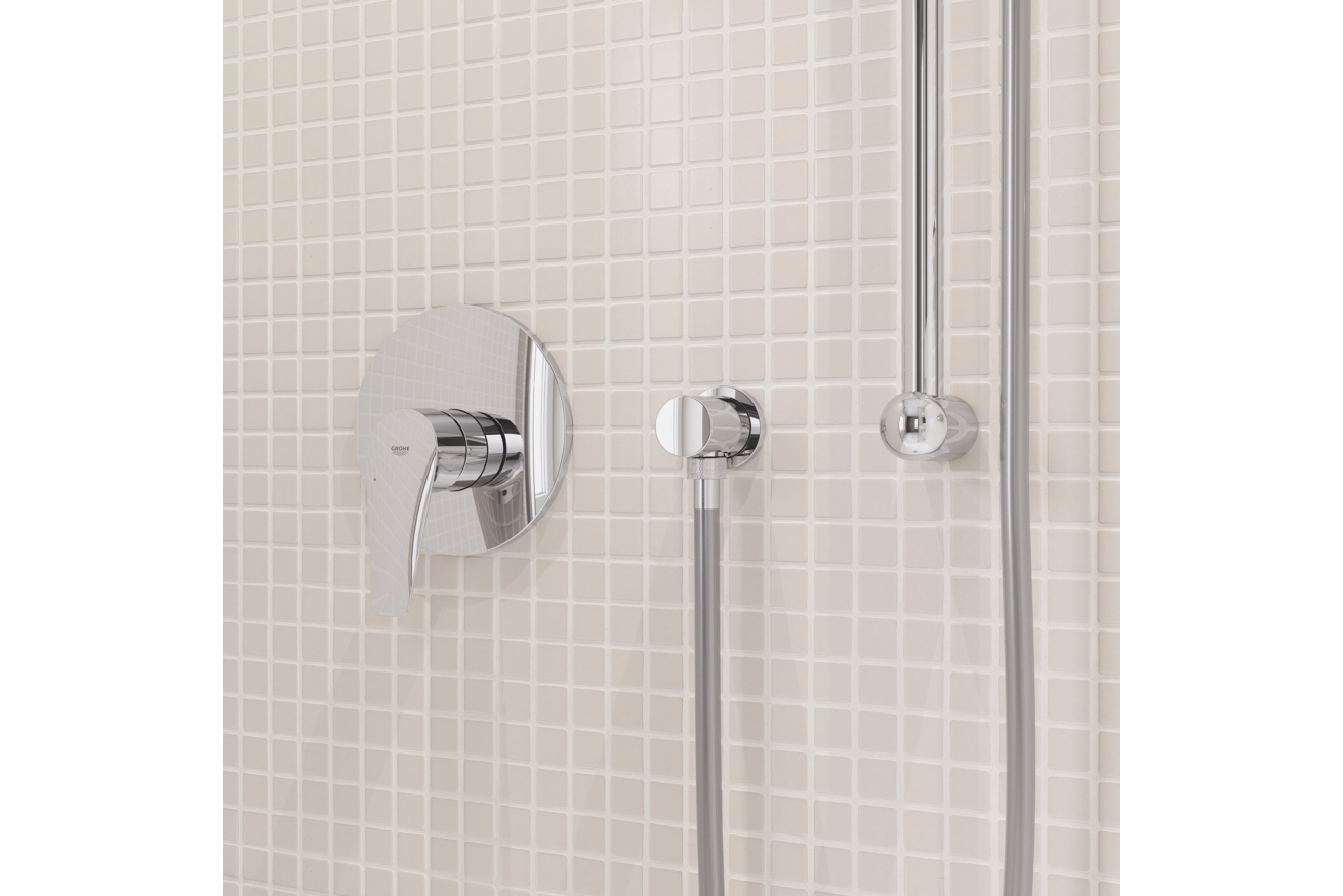 Смеситель для душа GROHE BauEdge в комплекте с монтажной частью, хром (29078001)