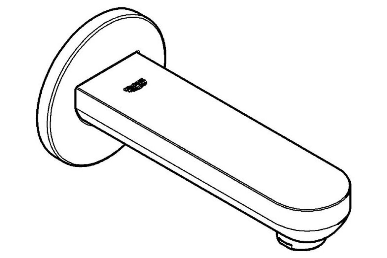 Излив для ванны GROHE BauCosmopolitan, хром (13255000)