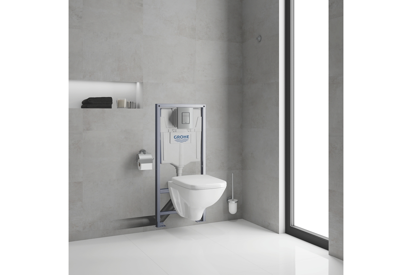 Комплект инсталляции GROHE Solido 4 в 1 с подвесным унитазом Lecico и сиденьем (39467000)