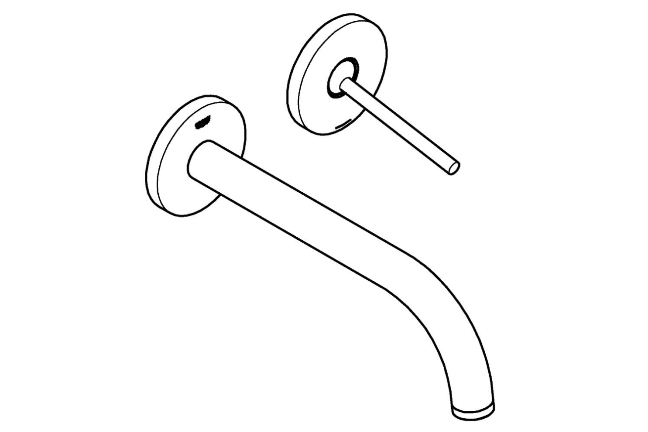Внешняя часть смесителя для раковины GROHE Atrio на 2 отверстия, хром (19918003)