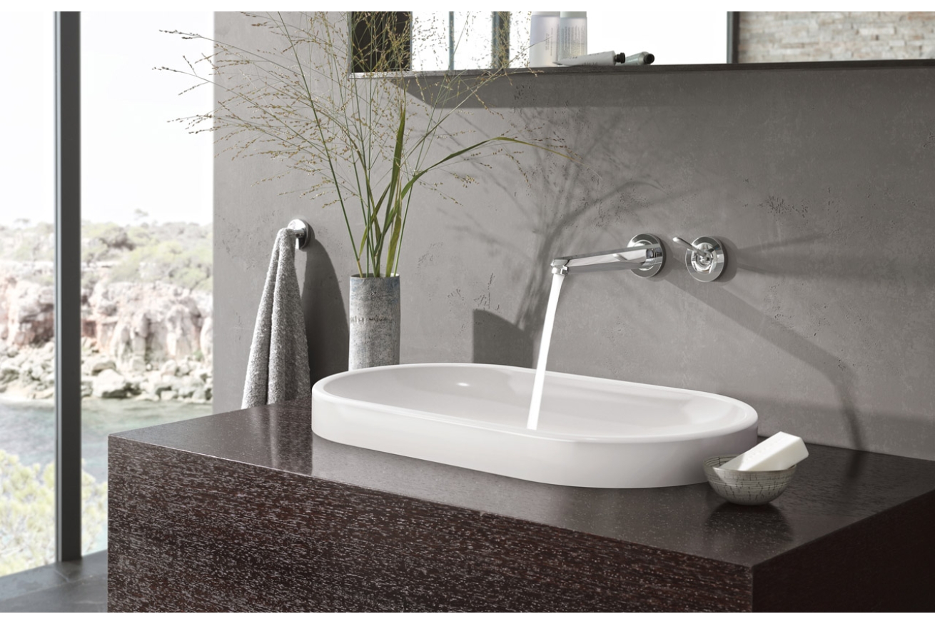 Внешняя часть смесителя для раковины GROHE Eurodisc Joy на 2 отверстия, L-Size, хром (19969000)