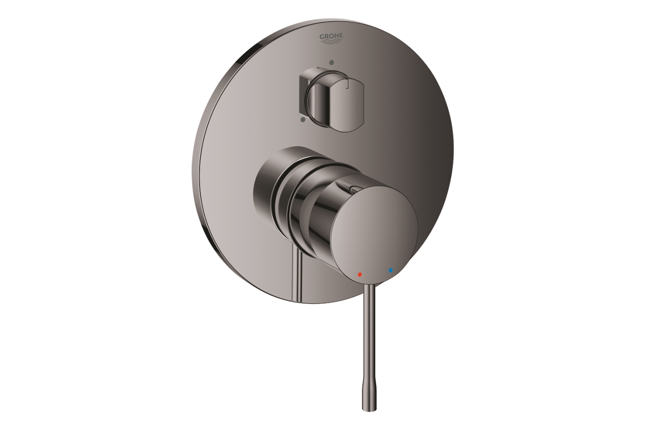 Внешняя часть смесителя для ванны GROHE Essence на 3 потребителя, темный графит глянец (24169A01)