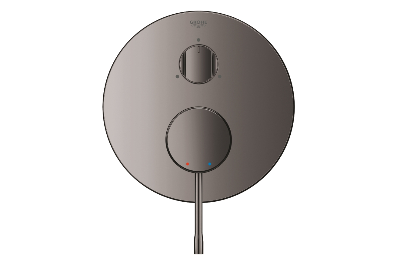 Внешняя часть смесителя для ванны GROHE Essence на 3 потребителя, темный графит глянец (24169A01)