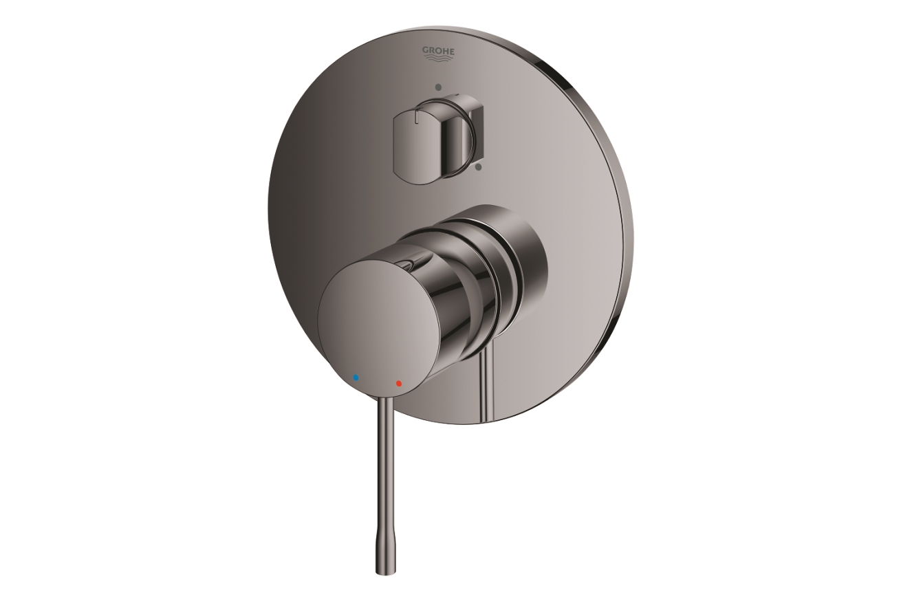Внешняя часть смесителя для ванны GROHE Essence на 3 потребителя, темный графит глянец (24169A01)