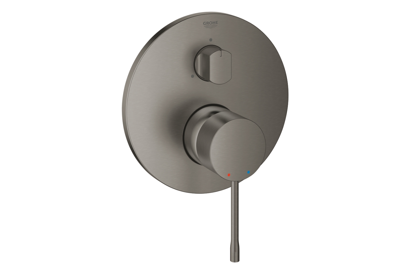 Внешняя часть смесителя для ванны GROHE Essence на 3 потребителя, темный графит матовый (24169AL1)